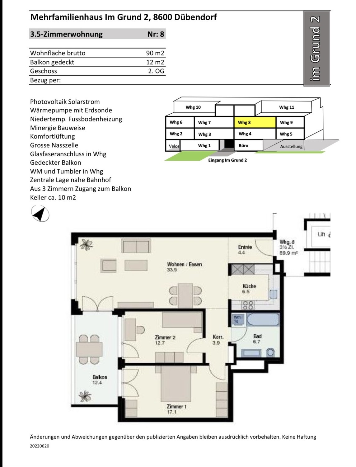 Appartement de 3 ½ pièces