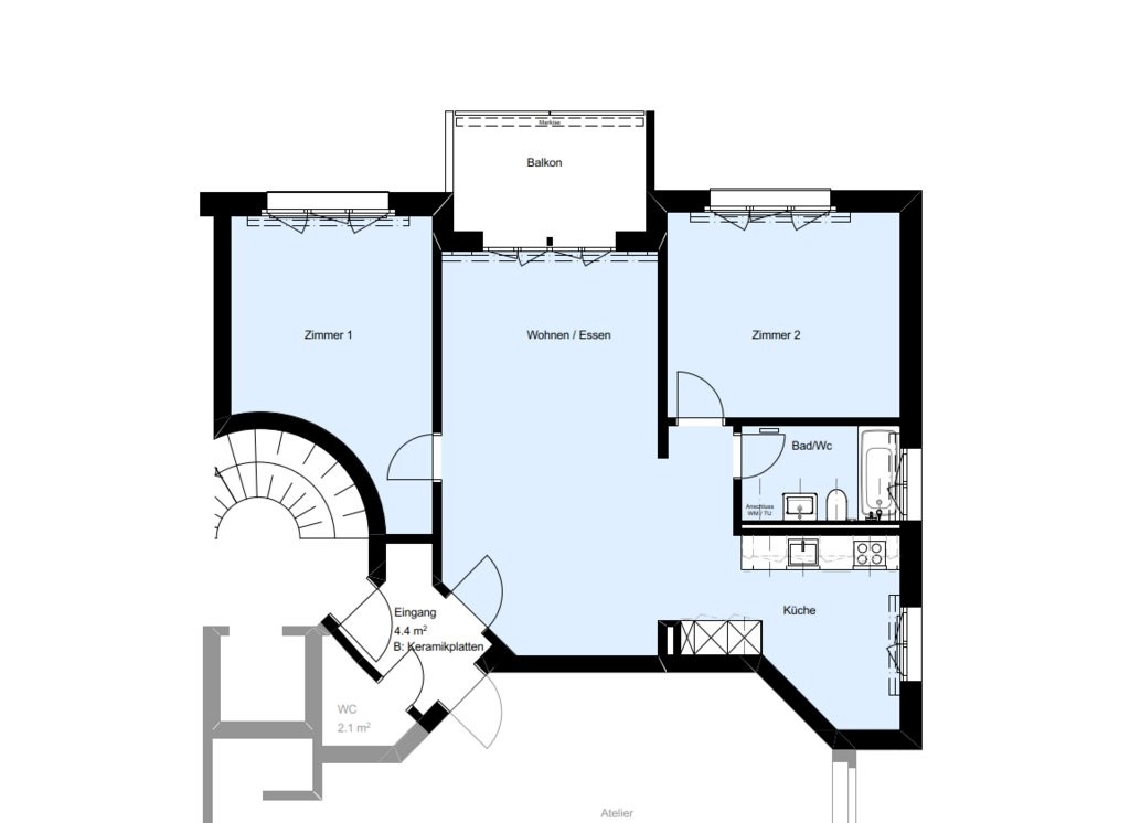 3 rooms apartment
