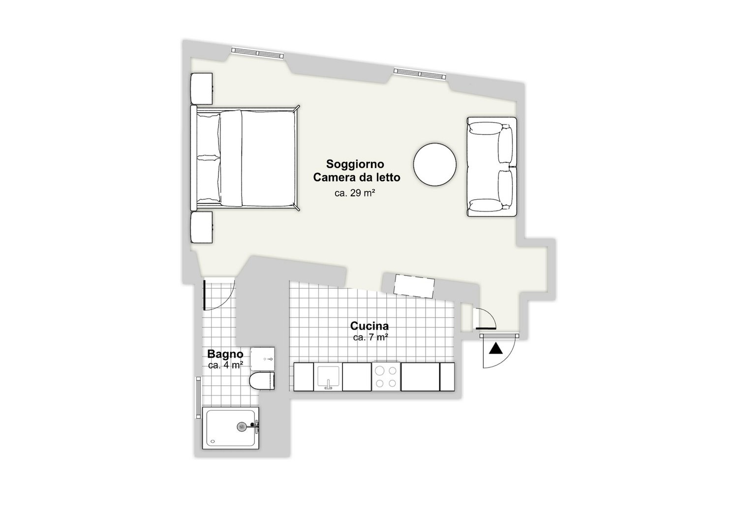 2-Zimmer-Wohnung