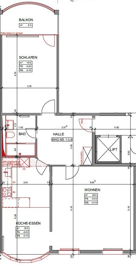 2 ½ rooms apartment