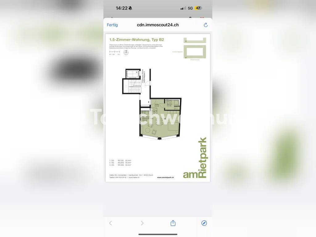 Appartement de 1 ½ pièce
