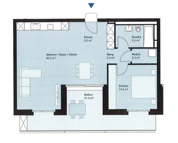 2 ½ rooms apartment