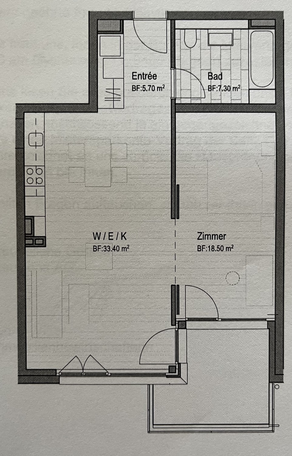 2 ½ rooms apartment
