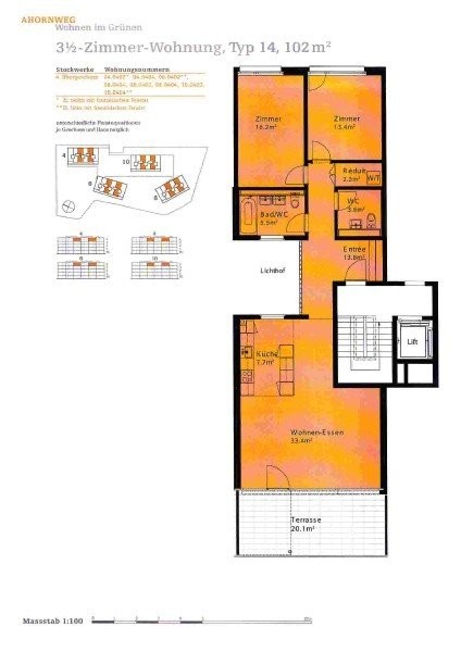 Appartement sous les combles de 3 ½ pièces