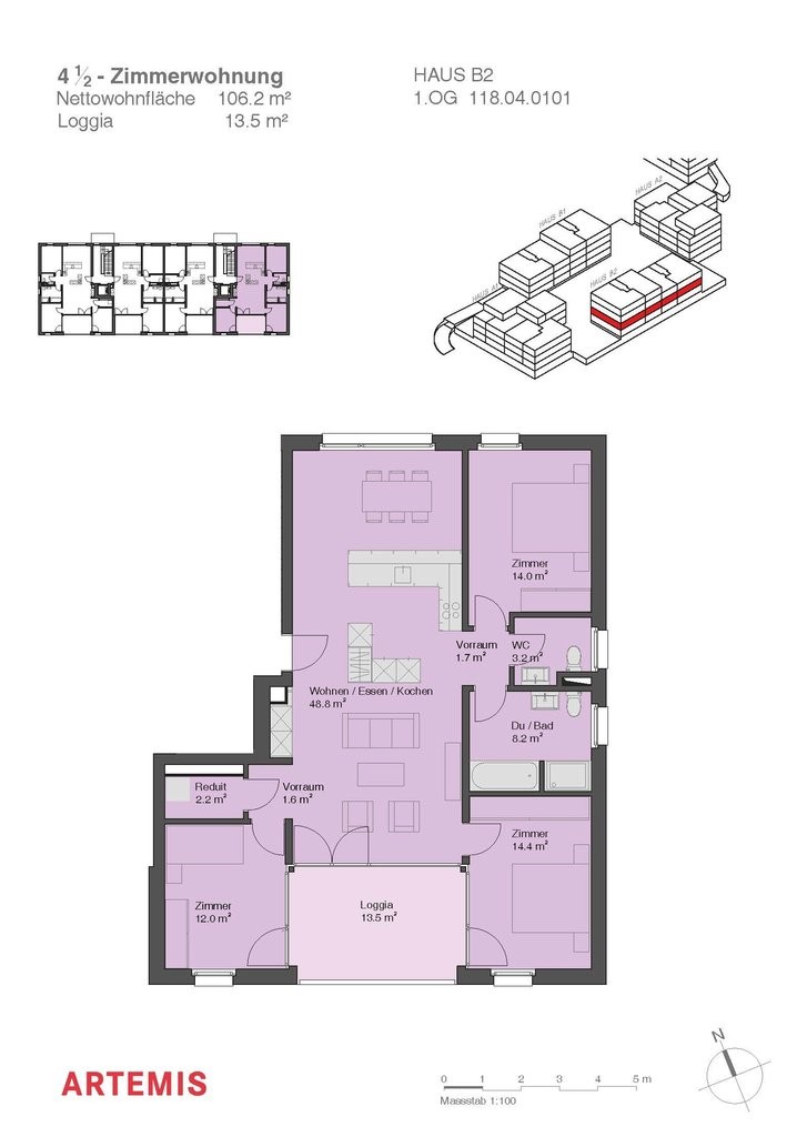 4 ½ pièces appartement