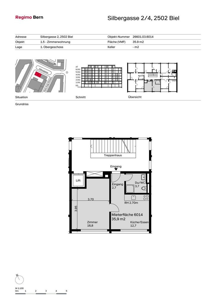 Appartement de 2 ½ pièces