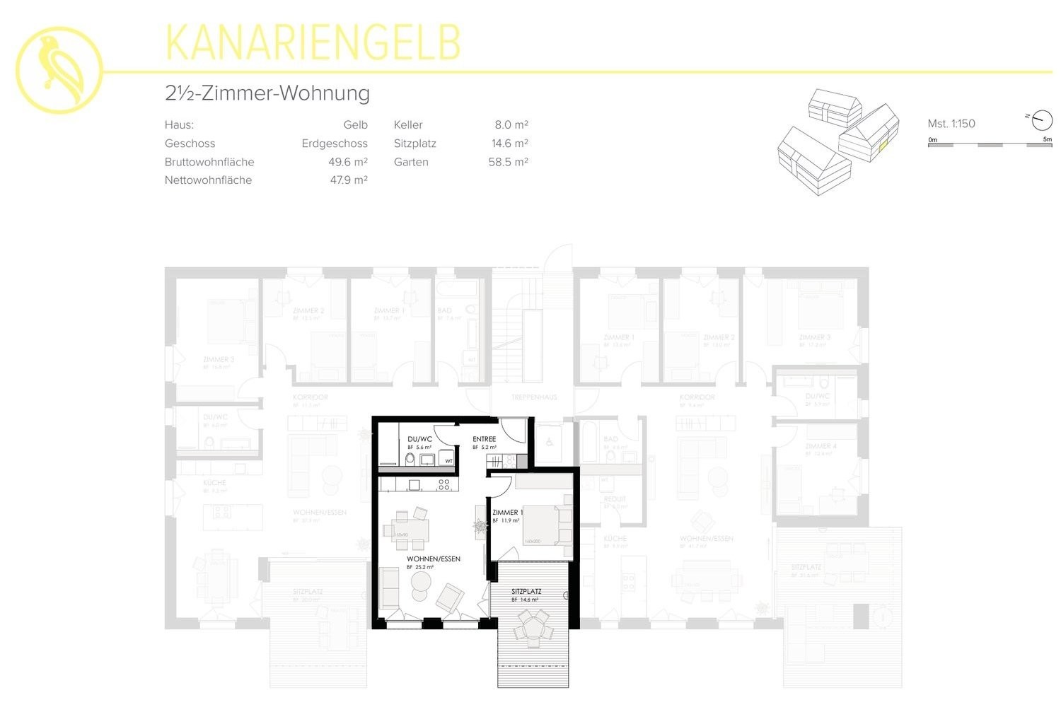 2 ½ rooms apartment