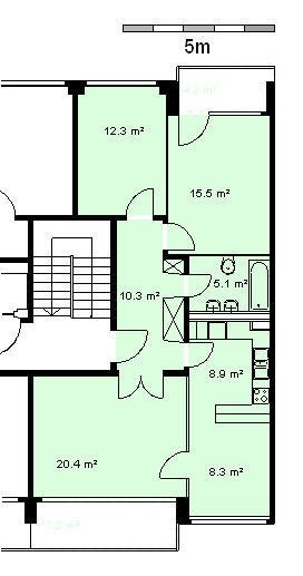 3 ½ rooms apartment