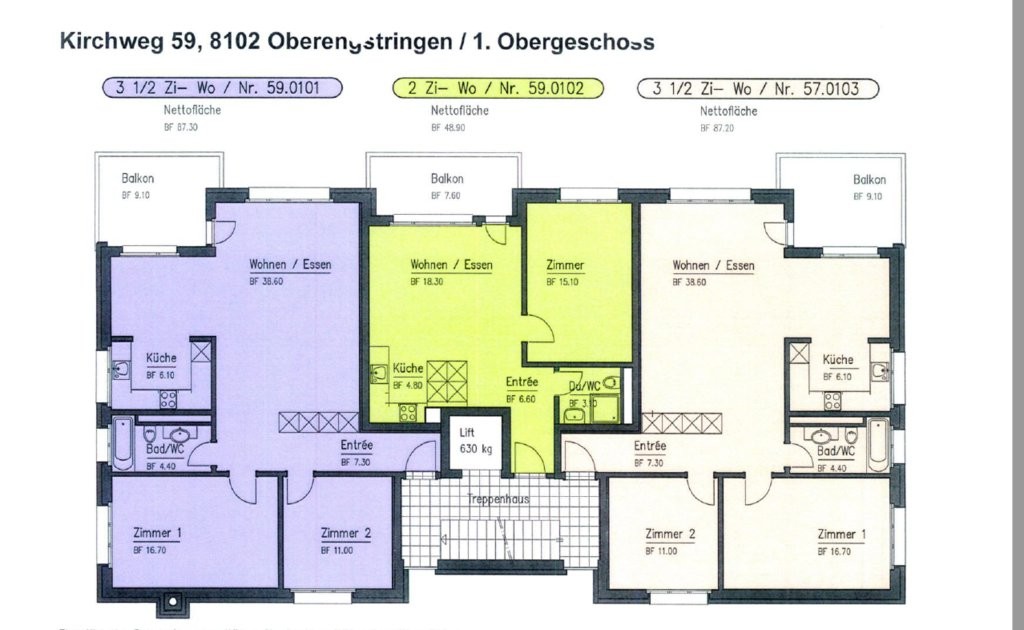 Appartement de 3 ½ pièces