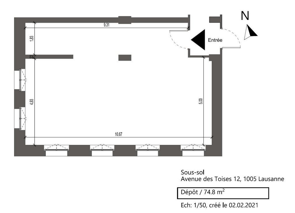 50m² Lagerraum