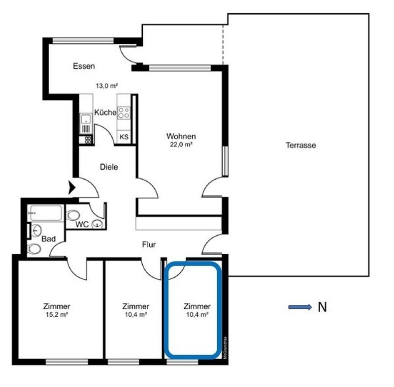 Room in a shared flat