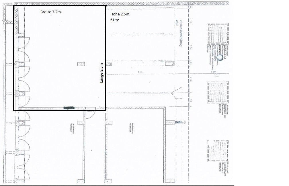 62m² pièce de stockage