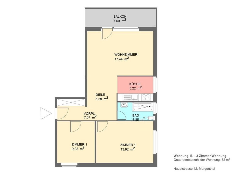 2 rooms apartment