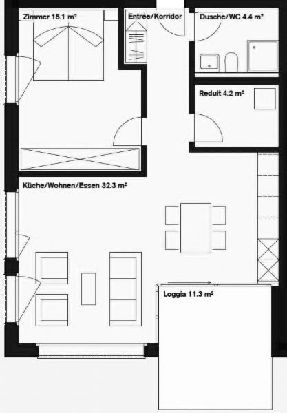 Appartamento di 2 ½ locali, foto 2 di 8