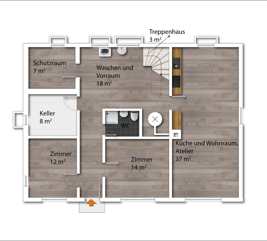 8 ½ rooms single house