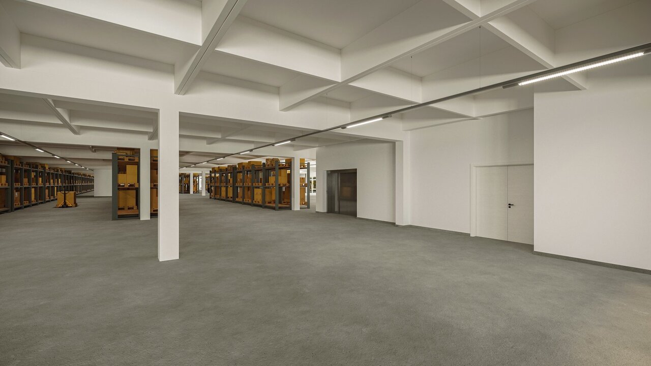 2200m² storage room
