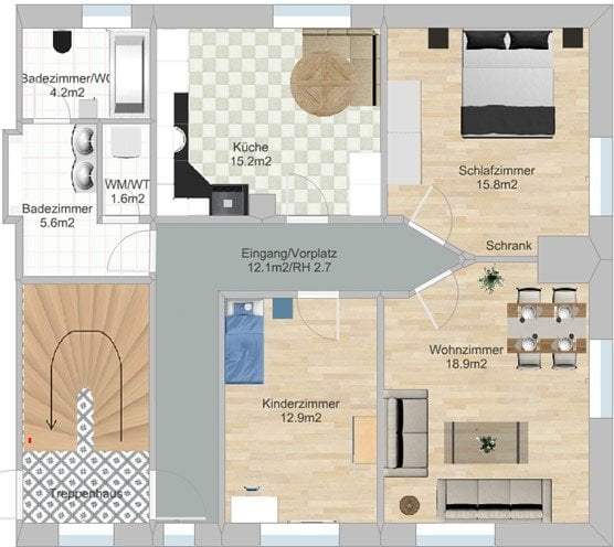 3 ½ rooms apartment
