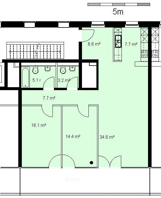 3 ½ rooms apartment