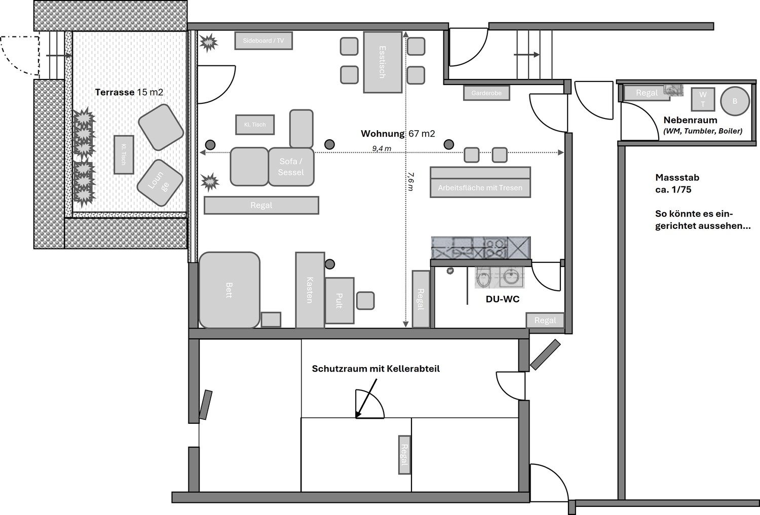 Appartement de 1 ½ pièces