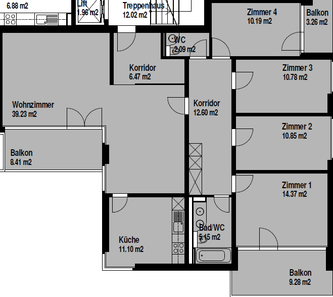 3 ½ rooms apartment