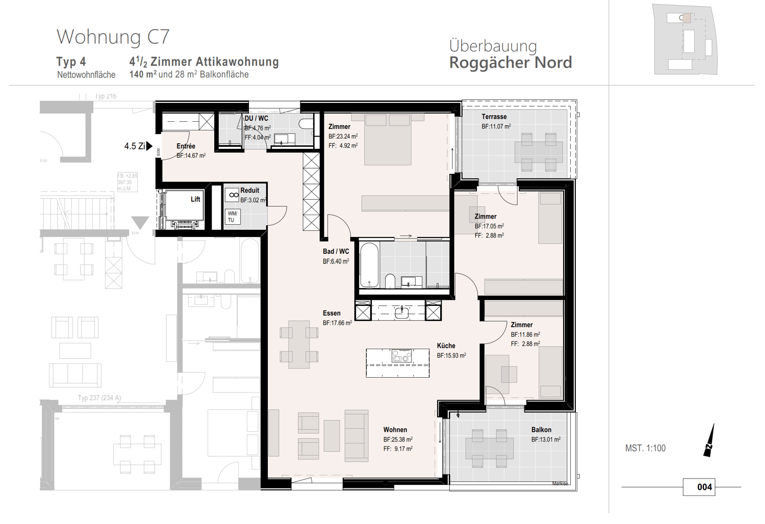 4 ½ rooms attic flat, Foto 1 von 2