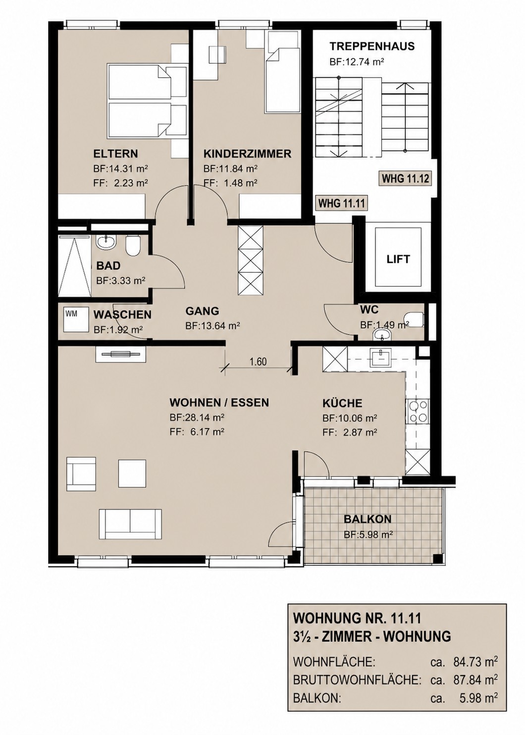 3 ½ rooms apartment