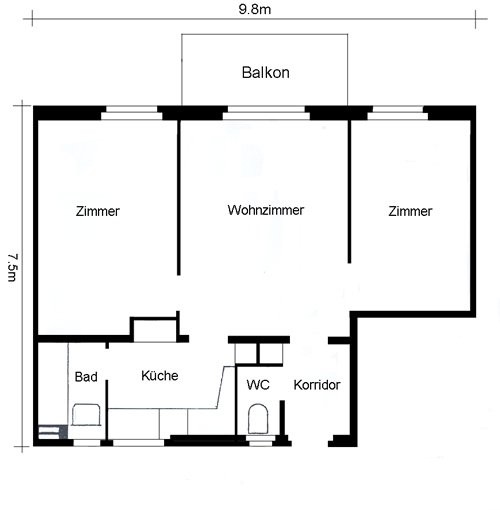 3 rooms apartment, Foto 10 von 10