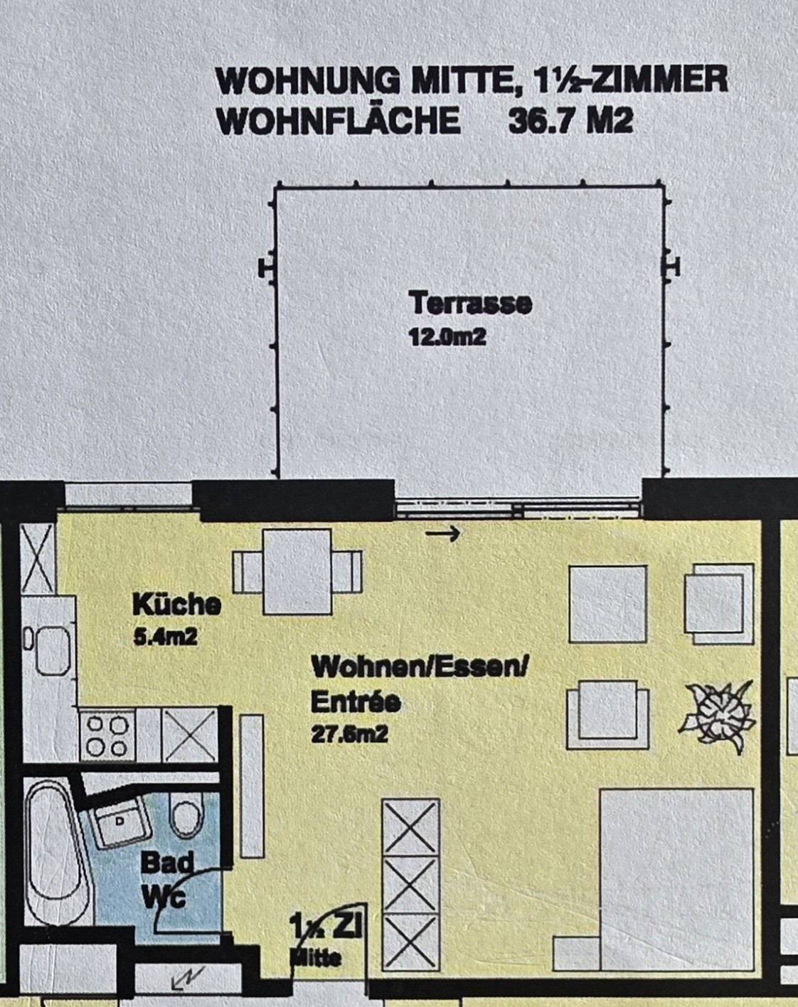 2 ½ rooms apartment
