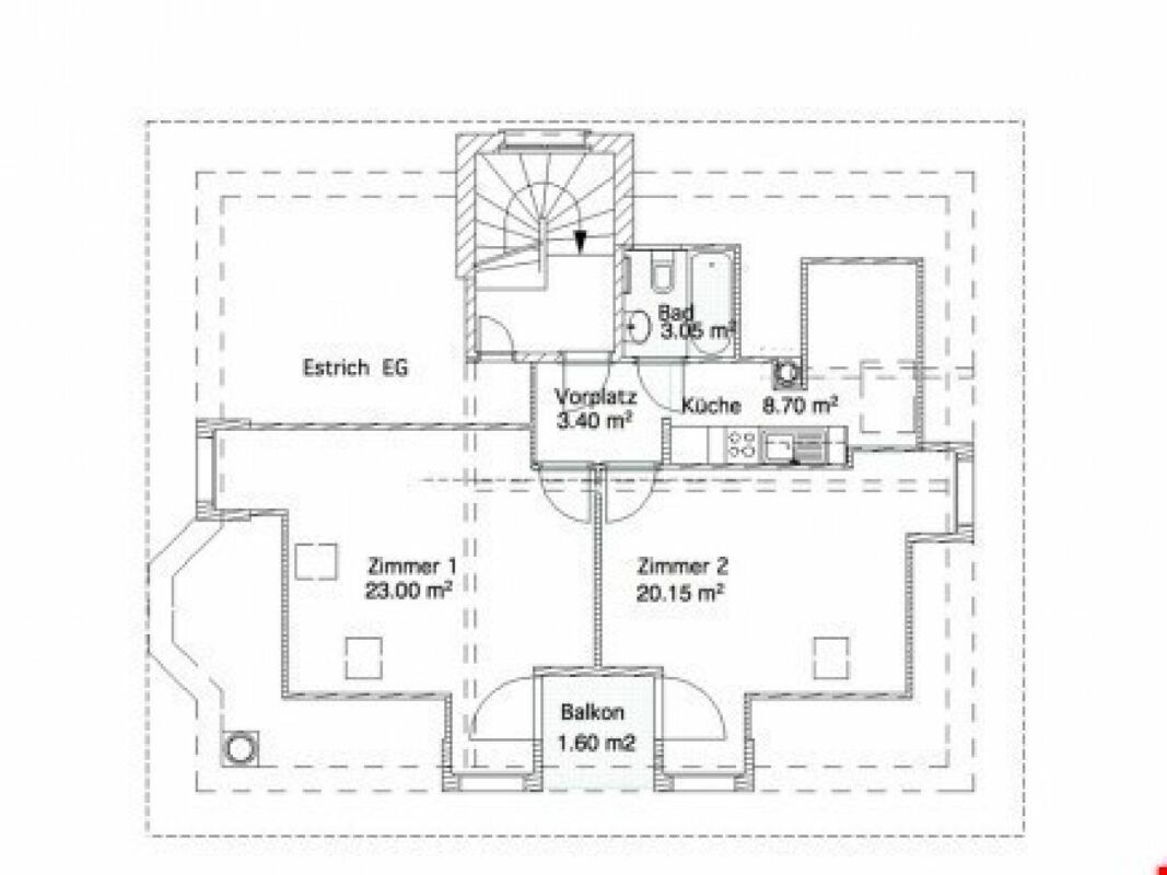 2 ½ locali appartamento in mansarda