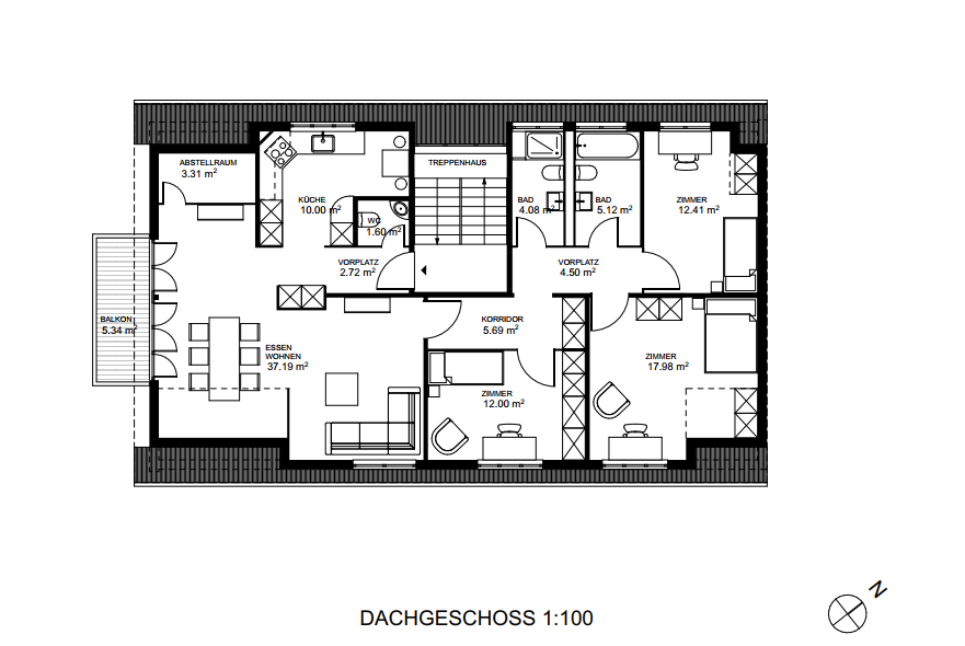 5 pièces appartement