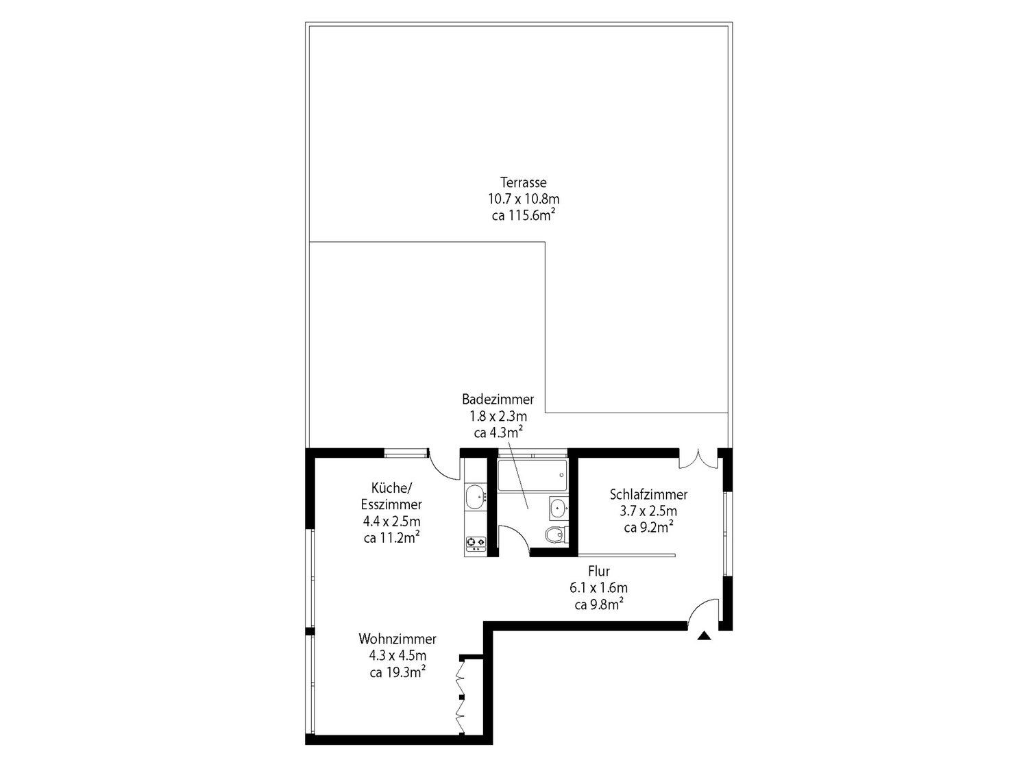 2 rooms roof flat, Foto 8 von 8
