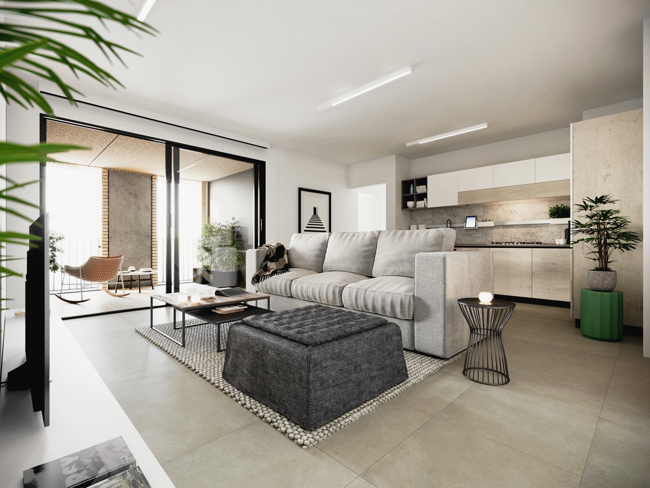 3 ½ rooms furnished flat