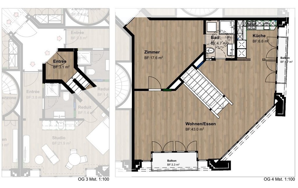 2 ½ pièces appartement