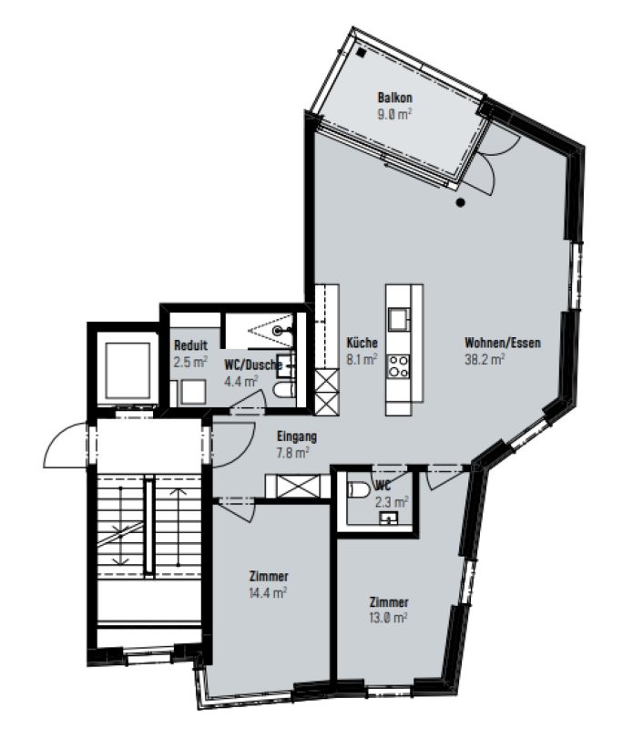 3 ½ pièces appartement