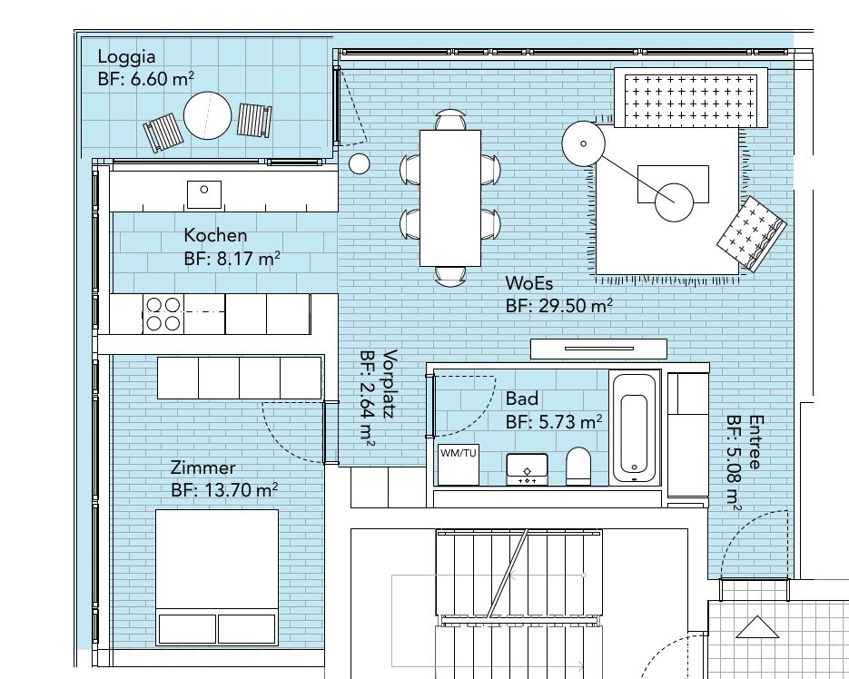 2 ½ rooms apartment