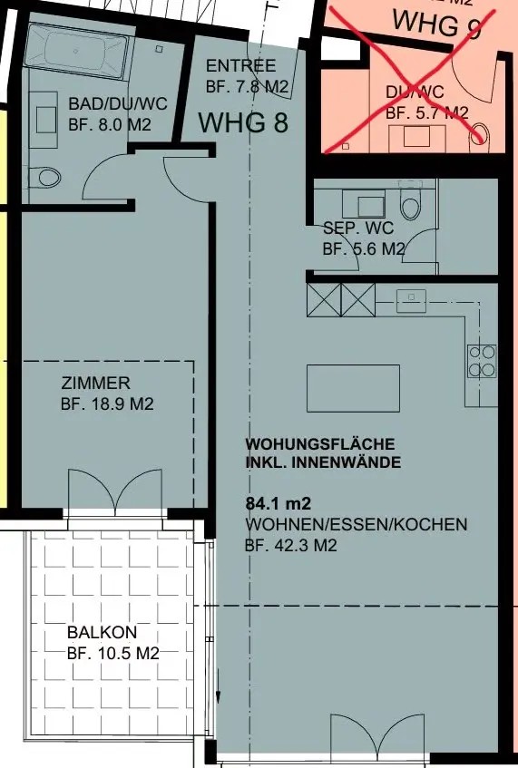 2 ½ Zimmer-Wohnung, Foto 3 von 9