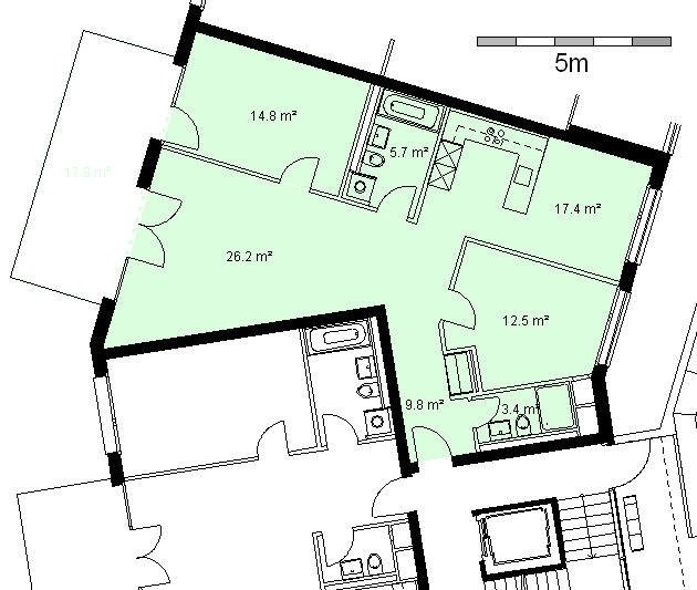 3 ½ rooms apartment