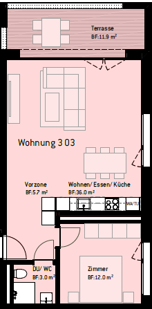 2 ½ rooms apartment