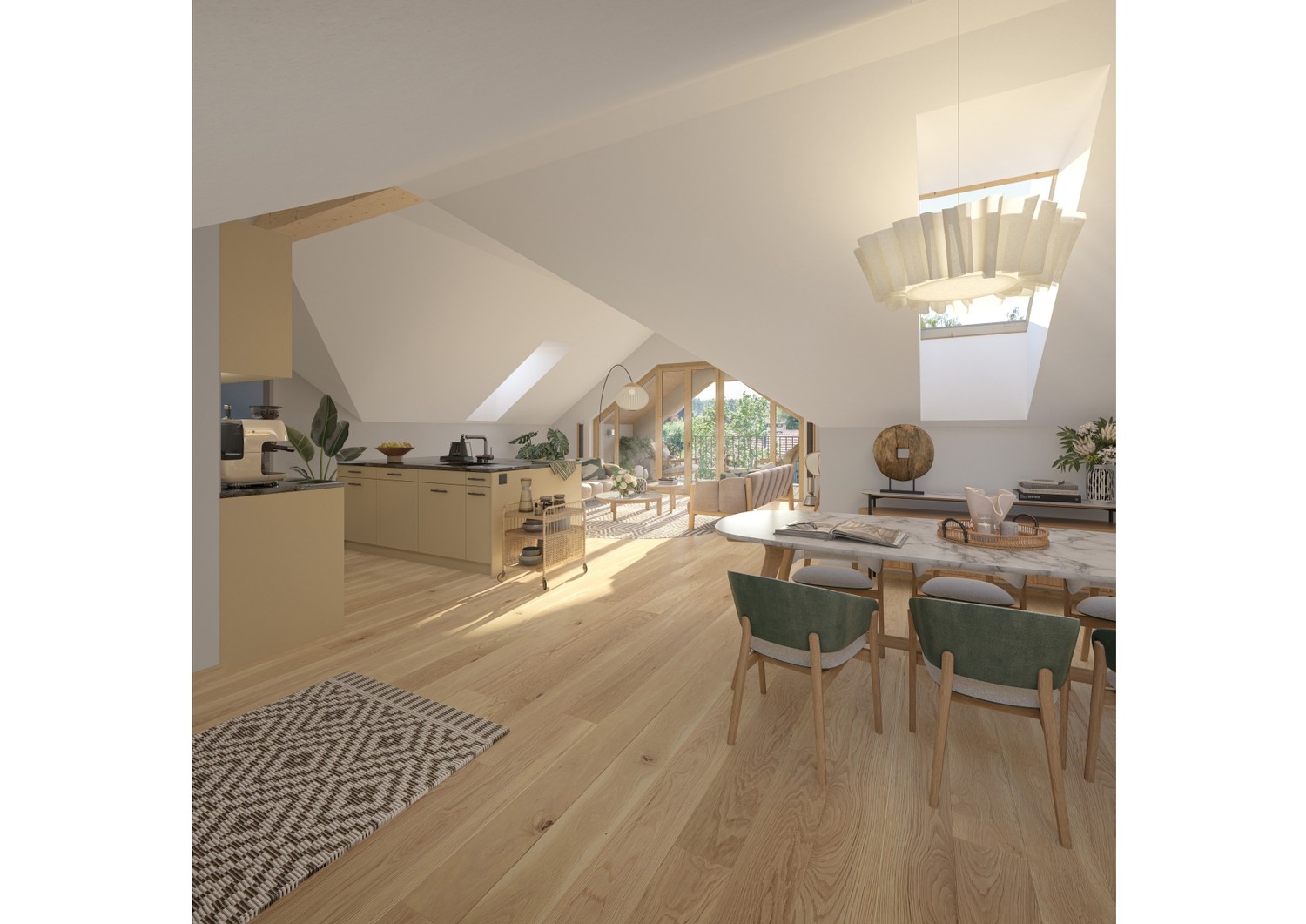 3 ½ rooms roof flat