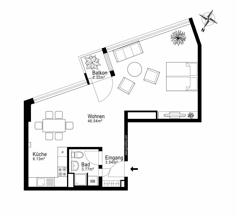 1 ½ rooms apartment, Foto 6 von 6