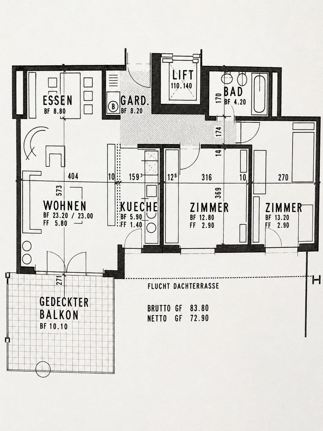 3 rooms apartment