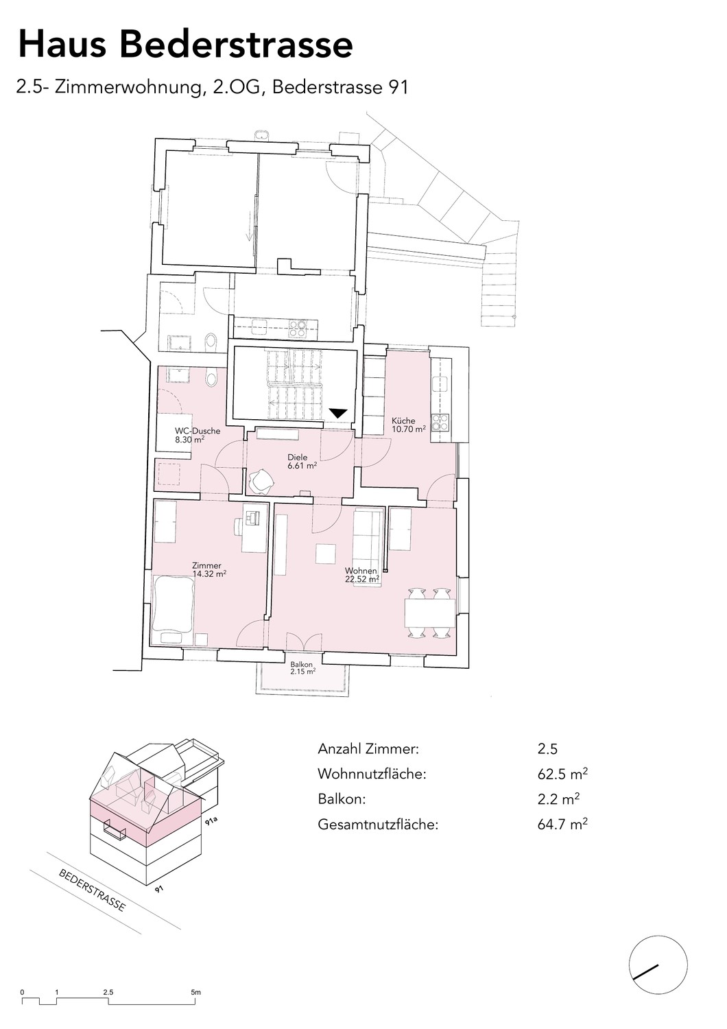 2 ½ rooms apartment, Foto 1 von 2