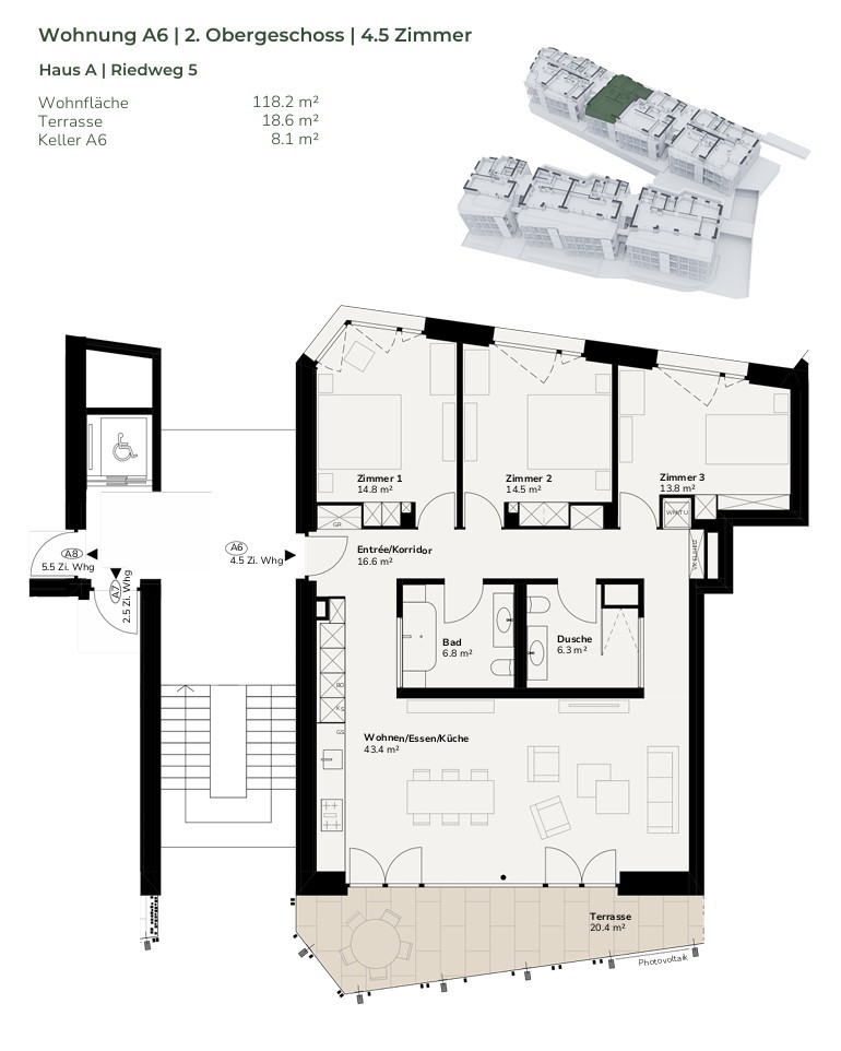 4 ½ Zimmer Wohnung, Foto 2 von 4