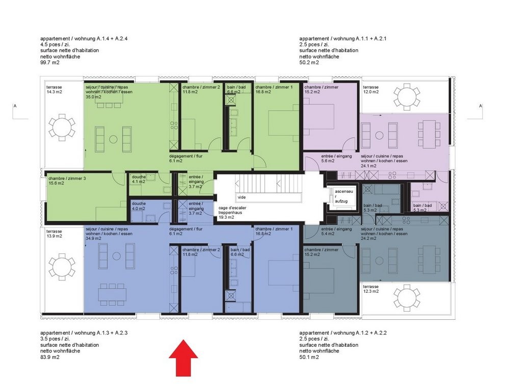 3 ½ rooms apartment