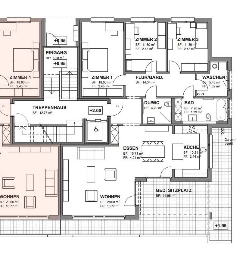 2 ½ rooms apartment