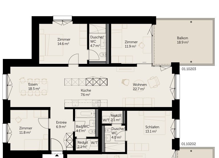 2 ½ rooms apartment