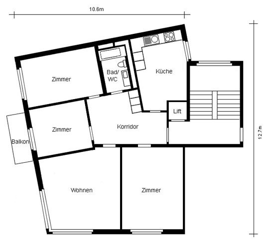 4 rooms apartment