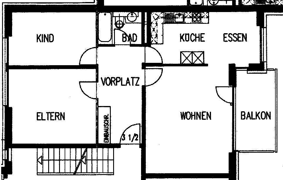 Appartement de 2 ½ pièces