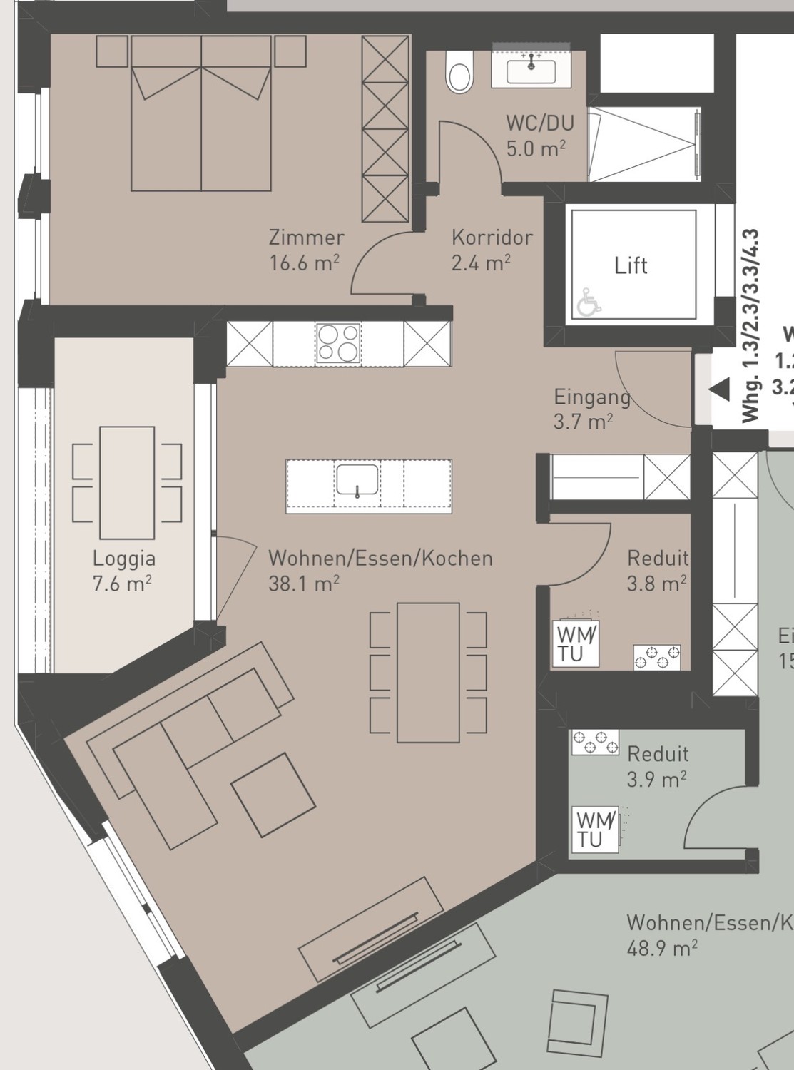 2 ½ rooms apartment