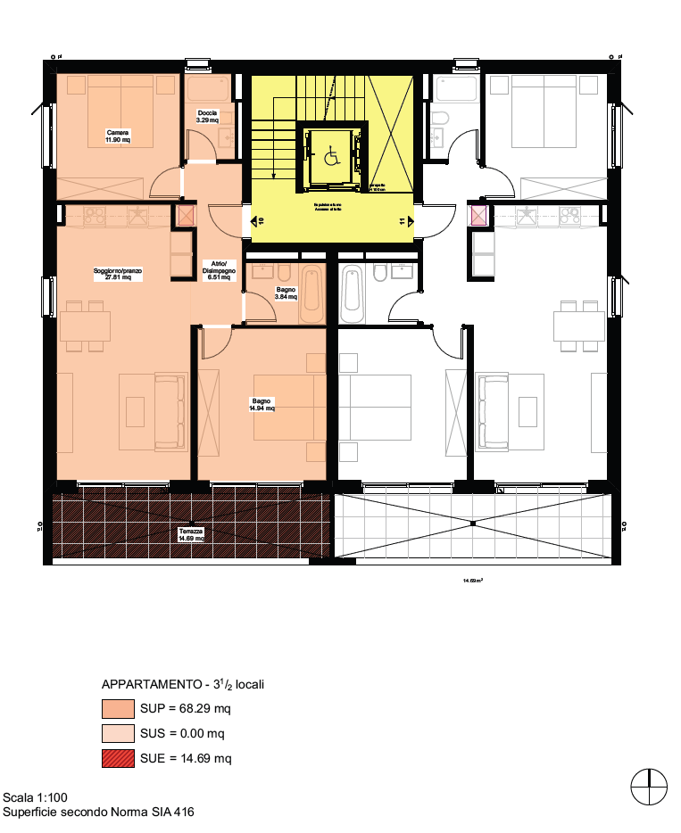 Appartement de 3 ½ pièces